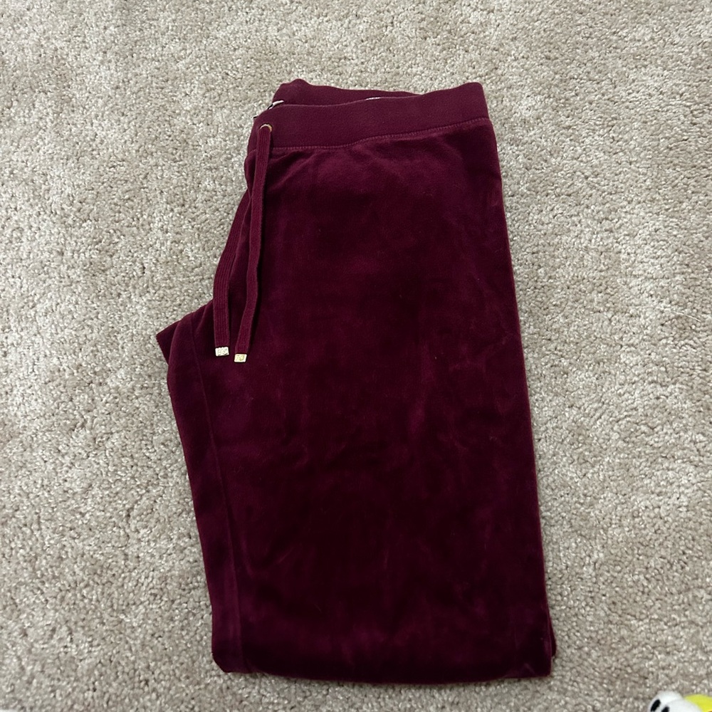 Juicy Couture Maroon Velour Pants